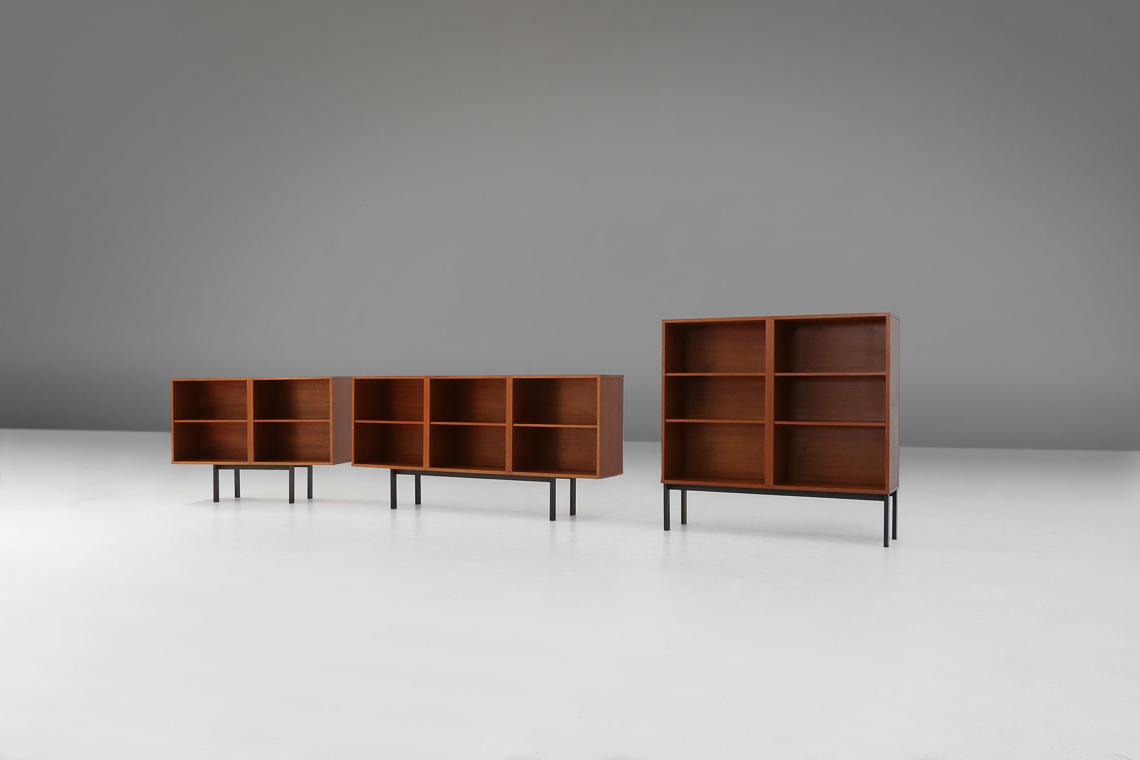 Set of Three Mid‑Century Teak Cabinets, Belgium, 1960sthumbnail